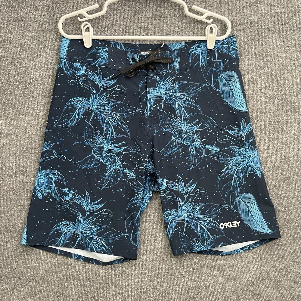 Oakley Ohana Floral Boardshorts Men's Sz 32 Performance Blue